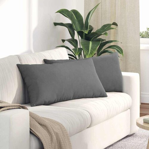  Jastučići za sofu 2 pcs Tamno siva 80 x 40 cm tkanina Cijene