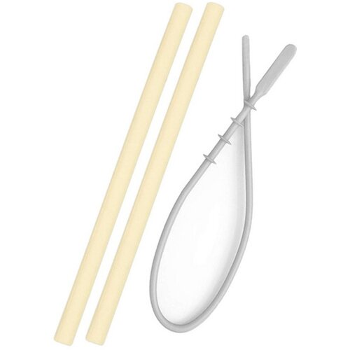 Minikoioi silikonske slamke Flexi Straws žute, 2kom Slike