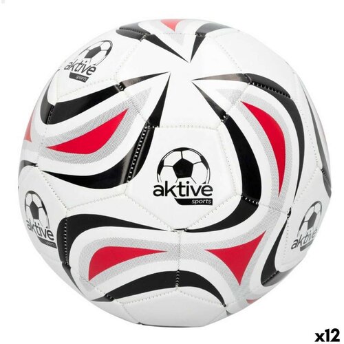 Nogometna Lopta Aktive 5 &amp;Oslash; 22 cm Bijela PVC (12 kom.) Slike
