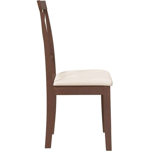 vidaXL Jedilni stoli z blazinami 2 kosa Brown Solid Wood Rubber Cene