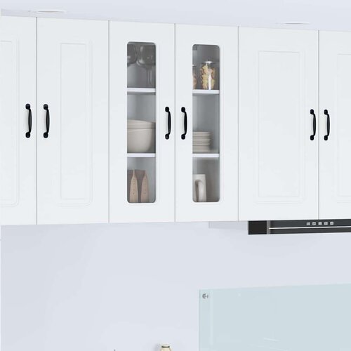 vidaXL Stenska kuhinjska omarica Bela 60 x 31 x 80 cm Konstruiran les Cene