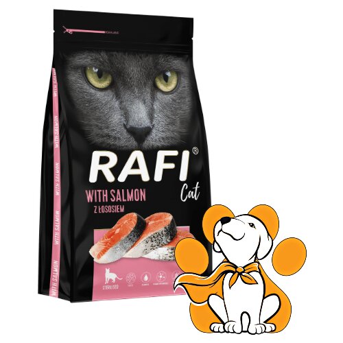 Rafi Cat Sterilised Dry Food with Salmon 7kg, Granule Za Sterilisane Mačke Slike