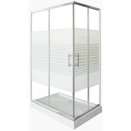 Sanotechnik pravokotna pr&amp;scaron;na tu&amp;scaron; kabina, črtasta 80x120 (P8012C) Slike