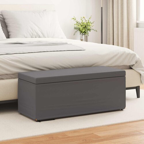  Stolica Siva 101 x 41 x 40 cm Umjetna Koža i Fino Radeći Drvo Cijene