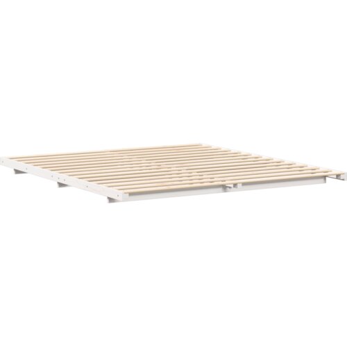 VidaXL Krevet s daskama Bijelo 180 x 210 cm Masivna borovina Slike