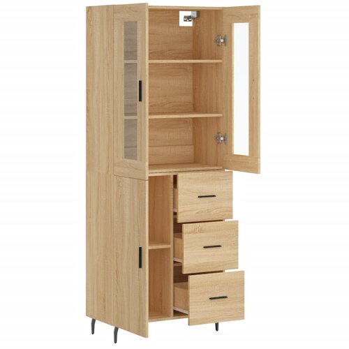  Visoka komoda hrasta sonome 69,5x34x180cm od konstruiranog drva Slike