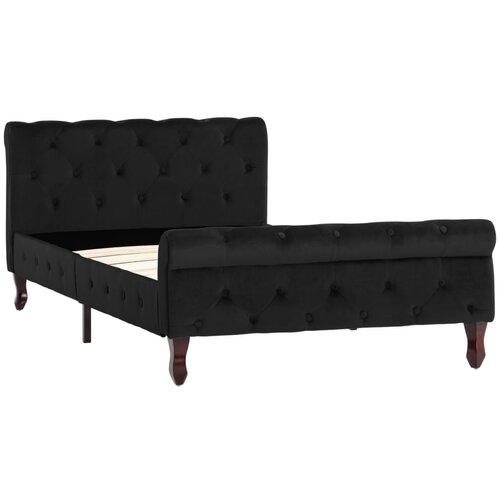 Maison Chic Posteljni okvir - Enojna postelja - Postelja za odrasle črn žamet 100x200 cm-J8540, (21763472) Slike