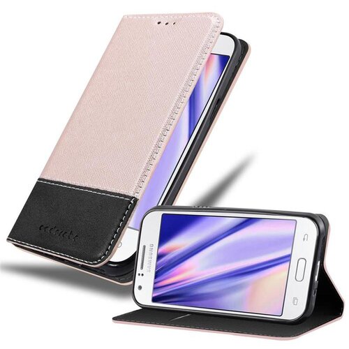 Cadorabo Case, združljiv s Samsungom v rose Gold Black - za&amp;scaron;čitni pokrov z magnetnim zapiranjem, stoječo funkcijo in režo za kartico, (20595380) Slike