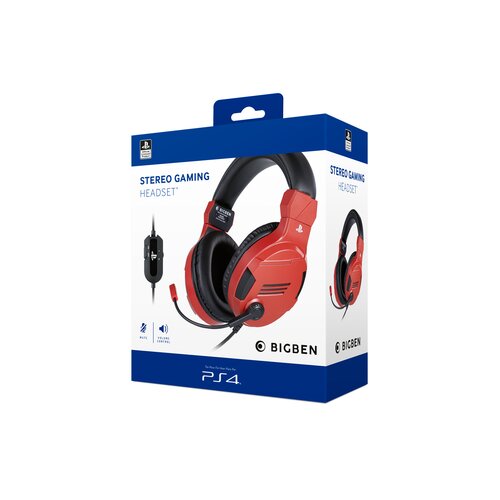 Bigben PS4 Stereo Gaming slusalice v3 Red Slike