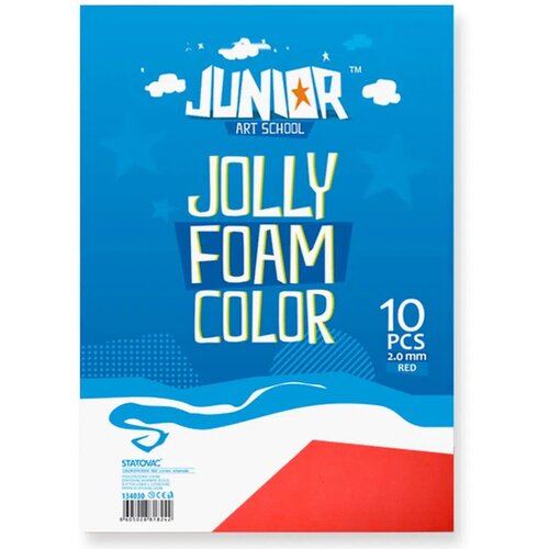 Junior jolly Color Foam, eva pena, A4, 10K, odaberite nijansu Crvena Slike