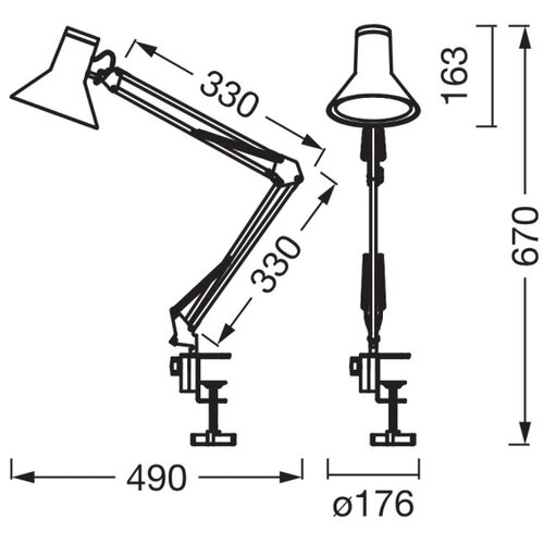 Osram LED prigu&amp;scaron;iva stona lampa sa stezaljkom OFFICE LINE LED/9W/230V 3000K crna Slike