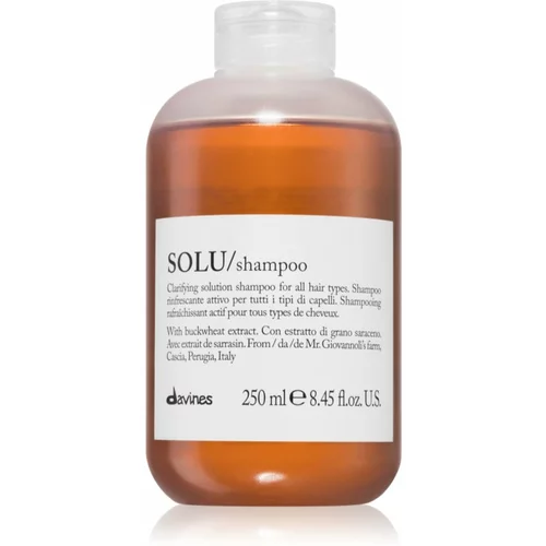 DAVINES Essential Haircare SOLU Shampoo globinsko čistilni šampon z osvežujočim učinkom 250 ml