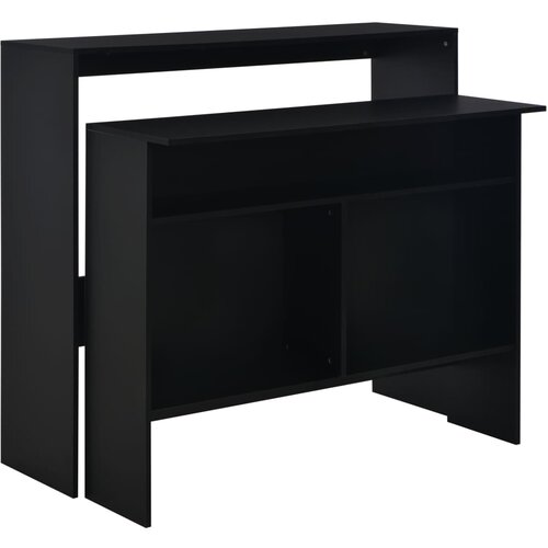 vidaXL Barska miza z 2 površinama 130x40x120 cm črna Cene