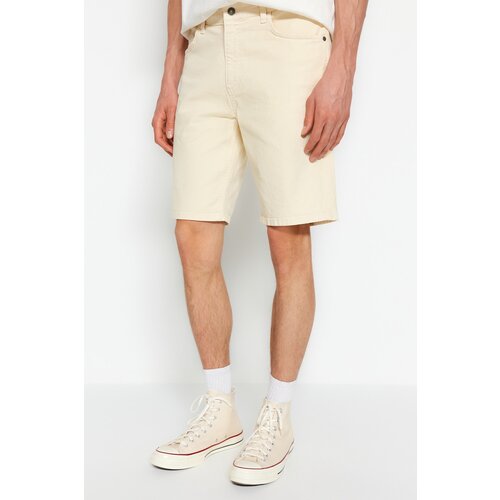 Trendyol Shorts - Beige - Normal Waist Slike