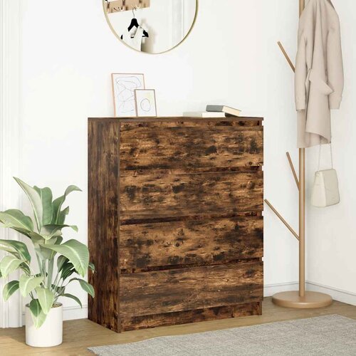 vidaXL Komoda boja dimljenog hrasta 80x35x99 cm konstruirano drvo Cene