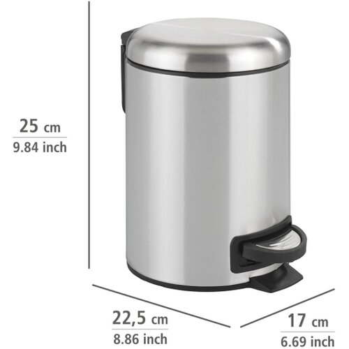 Wenko 22829100 - Kanta LEMAN 17x25 cm nerđajući čelik/saten/crna Slike