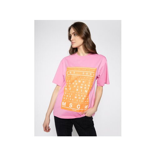 Msgm Majica 2841MDM222 207298 12 Roza Regular Fit Slike