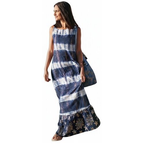 Isla Bonita By Sigris Dolge obleke Dolga Midi Obleka Modra Slike