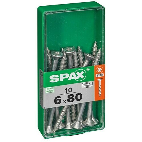 SPAX Univerzalni vijak T-Star plus (&amp;Oslash; x Do: 6 x 80 mm, Povr&amp;scaron;ina WIROX, T-Star plus, 10 kos) Slike