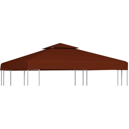 vidaXL Streha za paviljon 2-delna 310 g/m² 3x3 m terakota, (20729428)