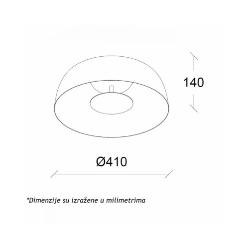 Vesta 628 PLAFONSKA SVETILJKA 20W 3000K CRNA Cene