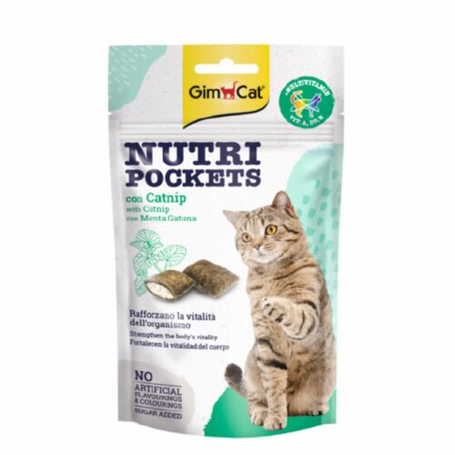 Gimcat NUTRI POCKETS MACJA TRAVA I MULTIVITAMIN POSLASTICA ZA MACKE 60 g Cene