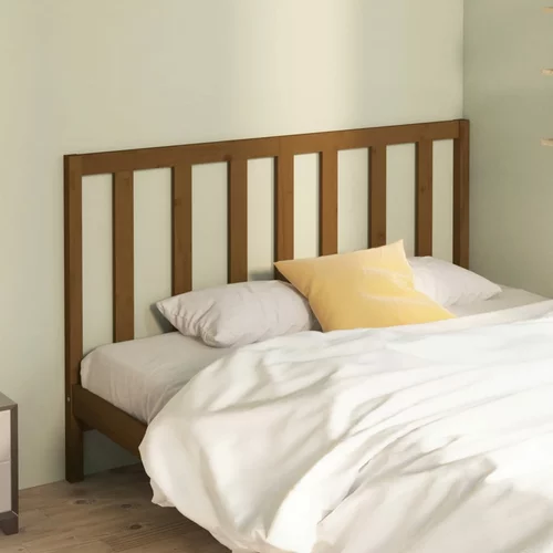  Uzglavlje za krevet boja meda 146 x 4 x 100 cm masivna borovina