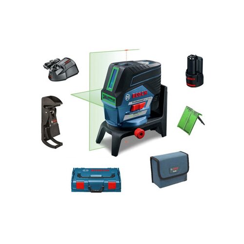 Bosch kombinovani laser GCL 2-50 CG sa zelenim linijama lasera sa RM 2 nosačem, baterijom i punjačem u L-Boxx koferu (0601066H00) 0601066H00 Cene