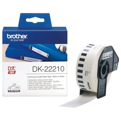 Brother DK22210 termične neskončne nalepke - papir 29mm x 30,48m BRDK22210 Slike