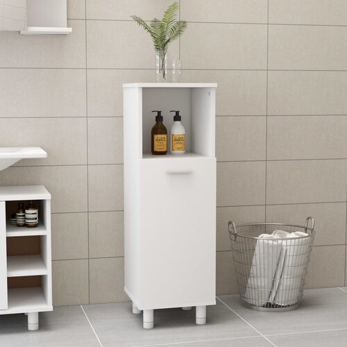 The Living Store Kopalniška omarica bela 30x30x95 cm iverna plošča - Kopalniška Omarica, (21436538) Cene