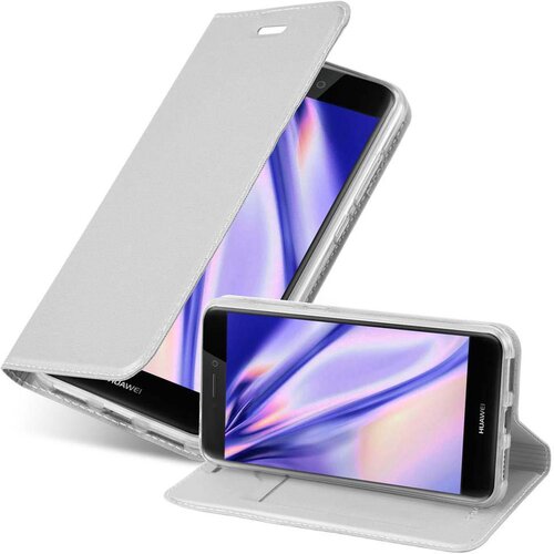 Cadorabo Huawei P8 LITE 2017/P9 LITE 2017 v klasično srebrno - Za&scaron;čitni ovitek z magnetnim zapiranjem, stoječo funkcijo in režo za kartice, (20552419) Cene