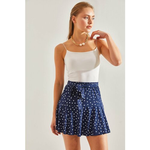 Bianco Lucci Women's Polka Dot Tie Skirt Slike