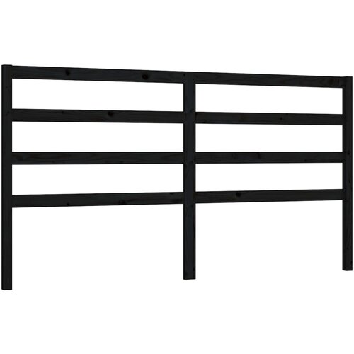 Maison Chic posteljno vzglavje - vzglavna omarica - nočna omarica črno 206x4x100 cm trdna borovina, (21705790) Slike