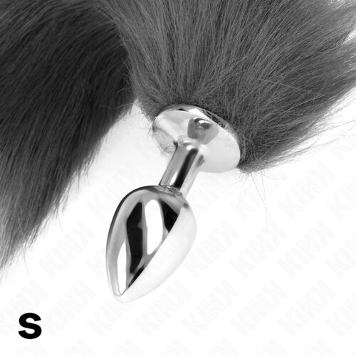 Kink Analni Čep With Tail Grey/white (s) Slike