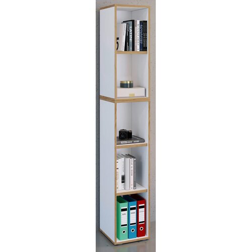 P &amp;amp; B PISARNI&amp;Scaron;KI REGAL 30/183/33 cm bela, medeni hrast Slike