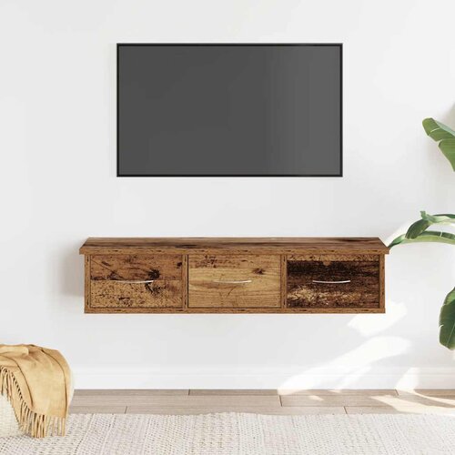 vidaXL Stenska omara Old Wood 88x26x18,5 cm Inženirski les Cene