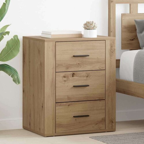 vidaXL Nočna omarica artisan hrast 50 x 36 x 60 cm Konstruiran les Cene