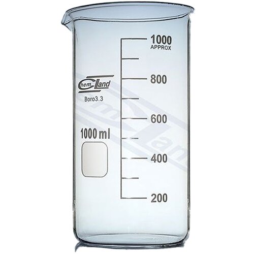  Laboratorijska čaša VF 1000 ml boro 3.3, CHEMLAND Cene
