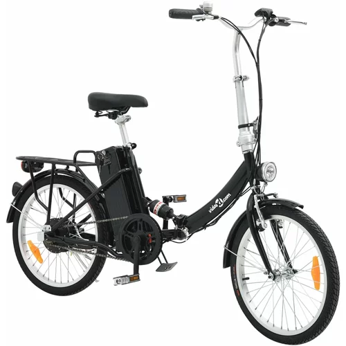 vidaXL Sklopivi električni bicikl s litij-ionskom baterijom legura aluminija