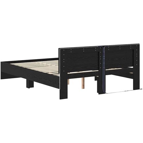  Krevetna konstrukcija Crni hrast 140 x 200 cm Konstruirano drvo Slike