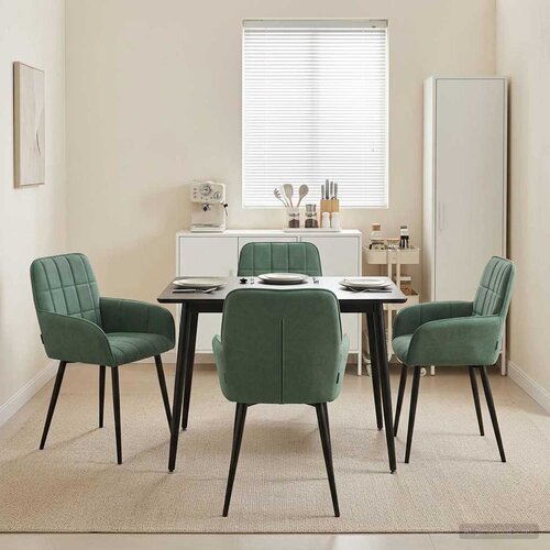  Trpezarijske stolice 4 pcs Baršun Morska zelena 57 x 50 x 85 cm Cene