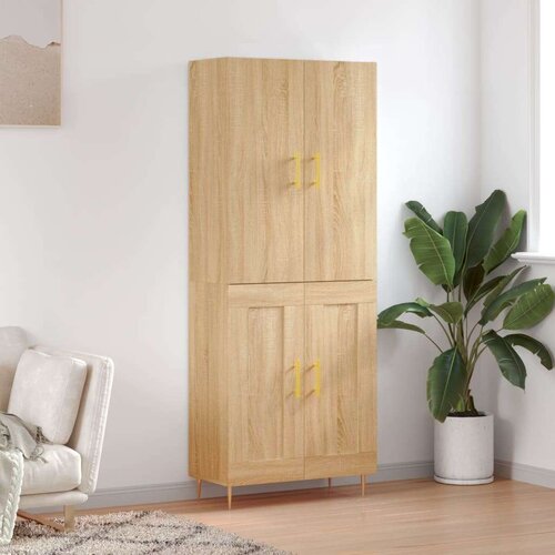 VidaXL Visoka komoda hrasta sonome 69 5x34x180cm od konstruiranog drva Slike