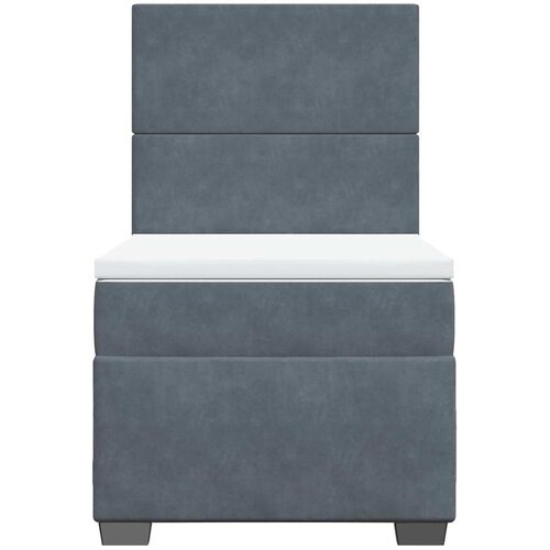 Box spring krevet s madracem tamnosivi 90x200 cm bar&amp;scaron;unasti Slike