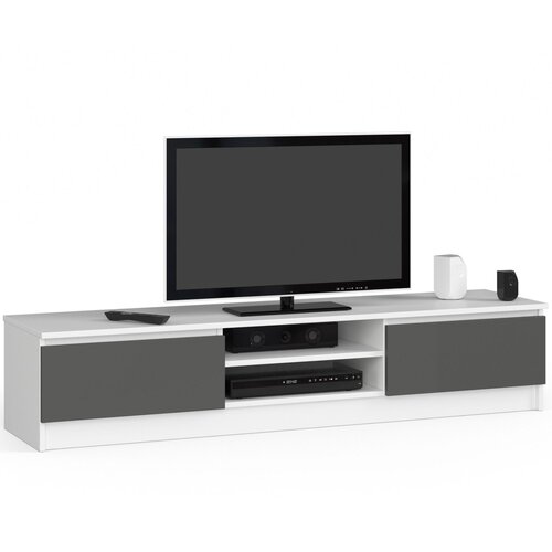 AKORD RTV CABINET K160 WHITE / GRAY, (21703366) Cene