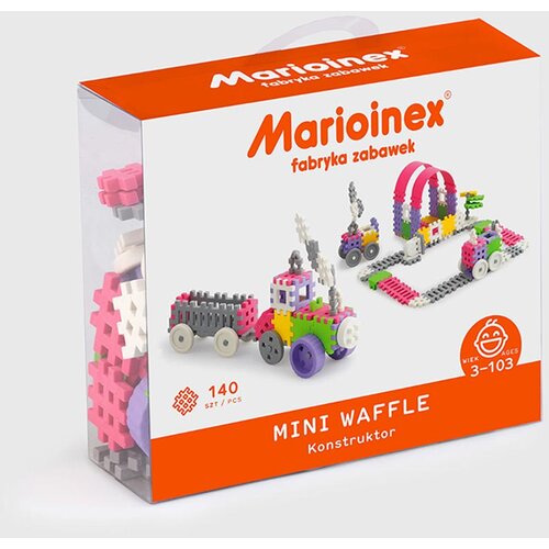 Marioinex Mini Waffle konstruktor 140 kom, roza Slike