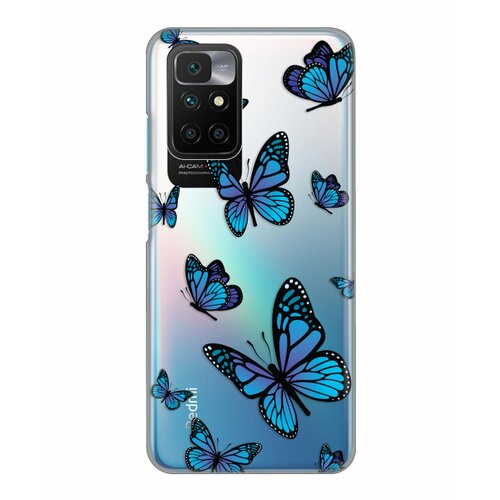  Silikonska maska za Xiaomi Redmi 10/10 Prime Blue butterfly Print Skin providna Cene