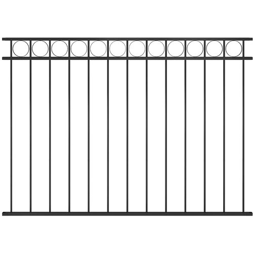  Ogradni panel ASSEN čelik 1,7x1,2 m Crni Cene