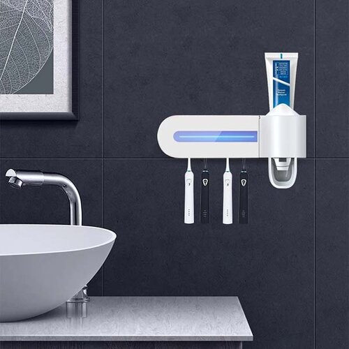  UV sterilizator četkica za zube sa dozerom za pastu Slike