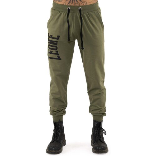 Leone 1947 Spodnji deli trenirke Man Sweatpants Big Logo Zelena Cene