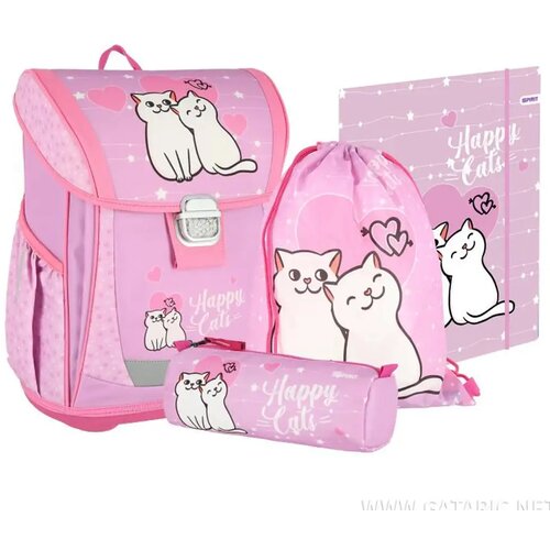 Spirit happy cat ružičasti set &scaron;kolskih torbi od 4 komada 38x28x17cm Cijene